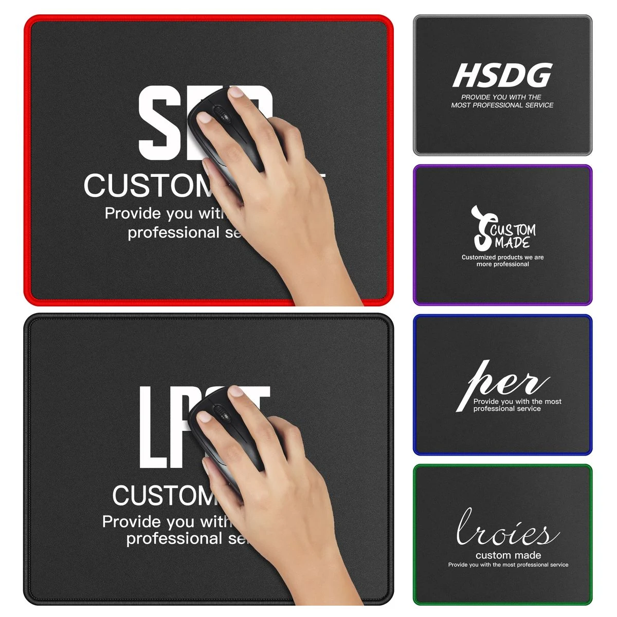 Mouse Pad with Stitched Edge 1