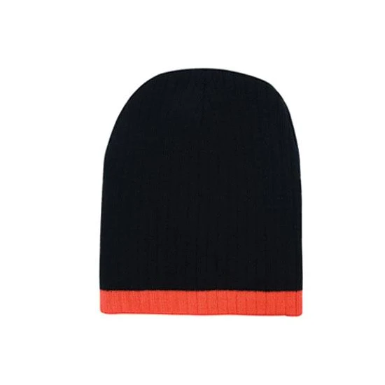 Two Tone Cable Knit Beanie - Toque 1