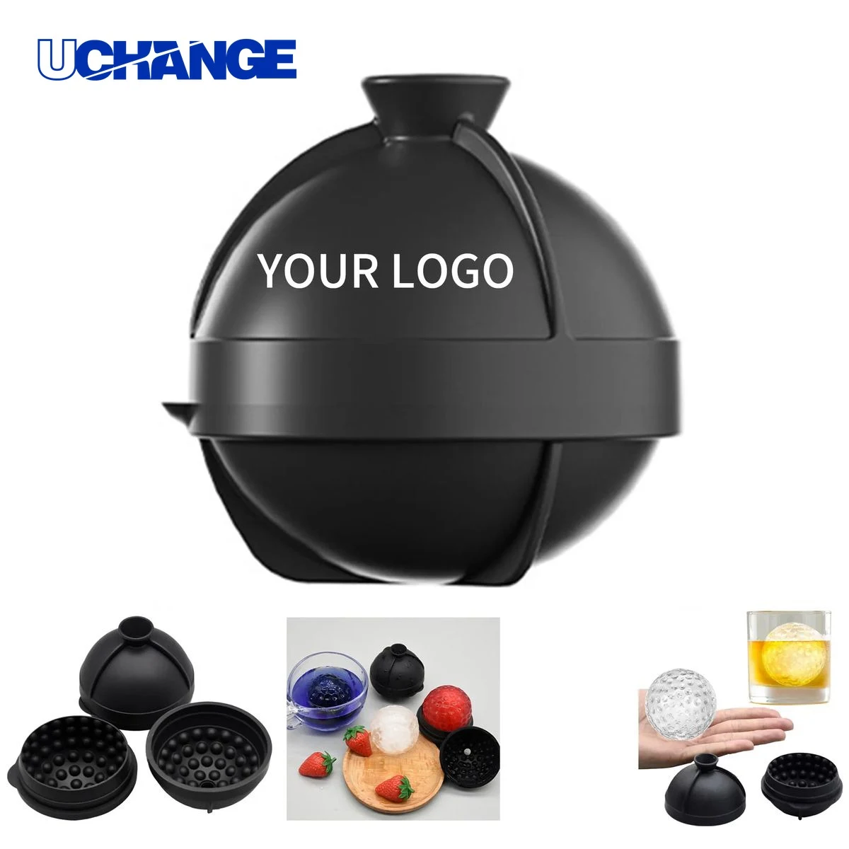 Reusable Silicone Ice Mold Tool for Spherical Ice 1