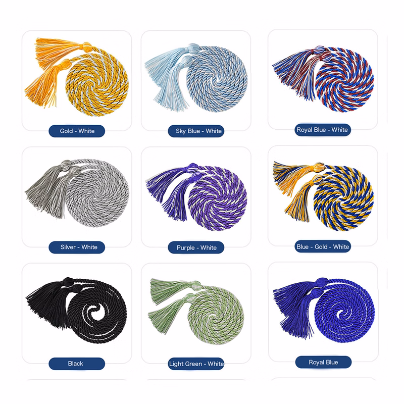 MOQ50 Honor Cord With Mixed-Color Knitting