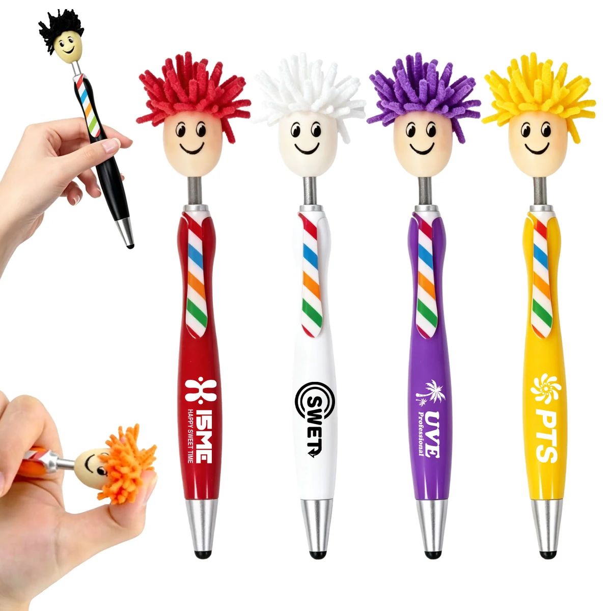 Mop HeadShaped Hair Screen Cleaner Stylus Pen 1