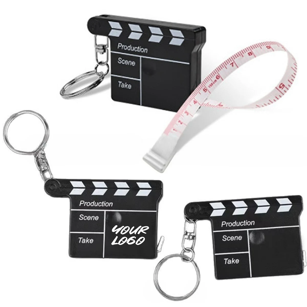 Small Film Shooting Shapes Tape Measure Keychain 1