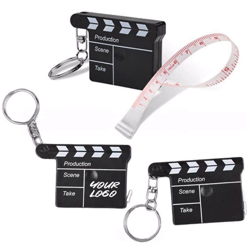 Small Film Shooting Shapes Tape Measure Keychain