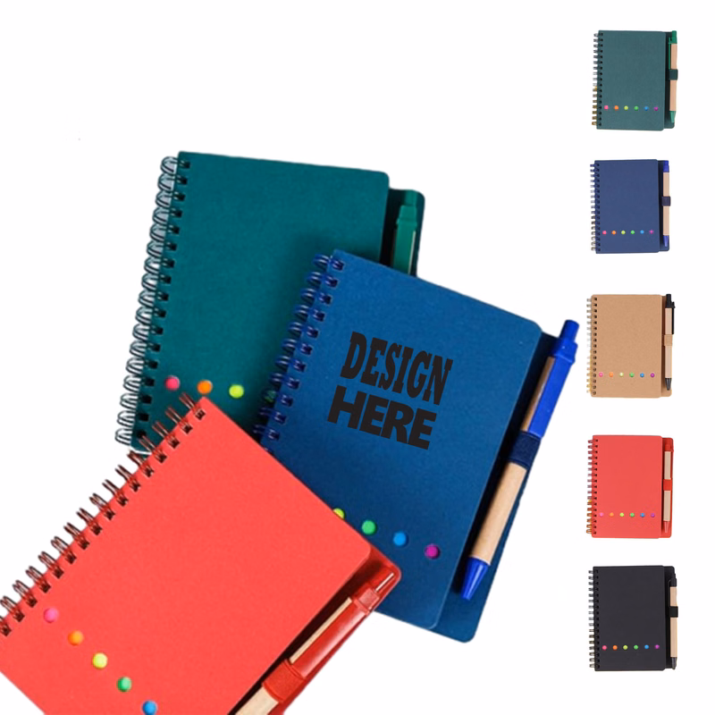 Multi Colored Versatile Portable Coil Notebook
