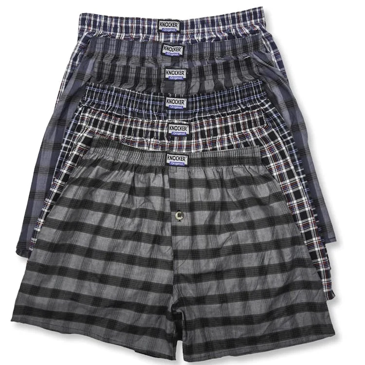 Men's Cotton Boxer Shorts - 2XL Assorted Plaids 3 Pack 1