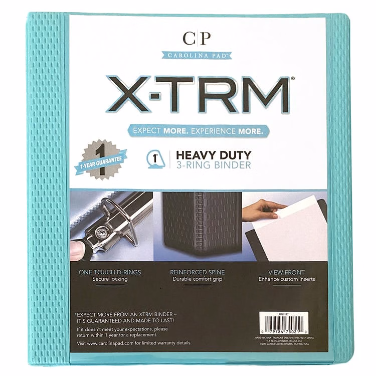 XTRM Binders - 1" Teal