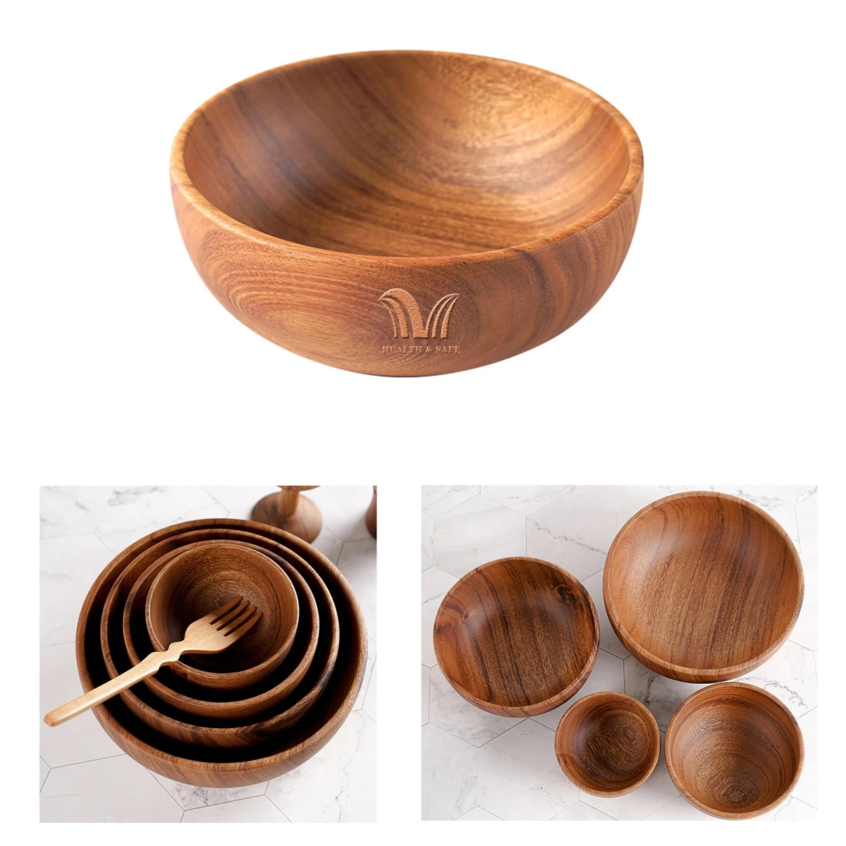 Round Wooden Bowls 1
