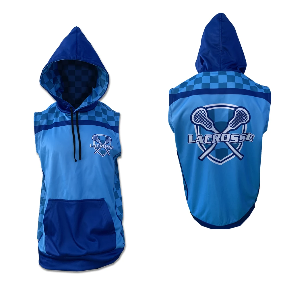 Men's Smooth Polyester Sleeveless Hoodie with Fleece Backing, custom hoodie or sweatshirt with logo imprint 1