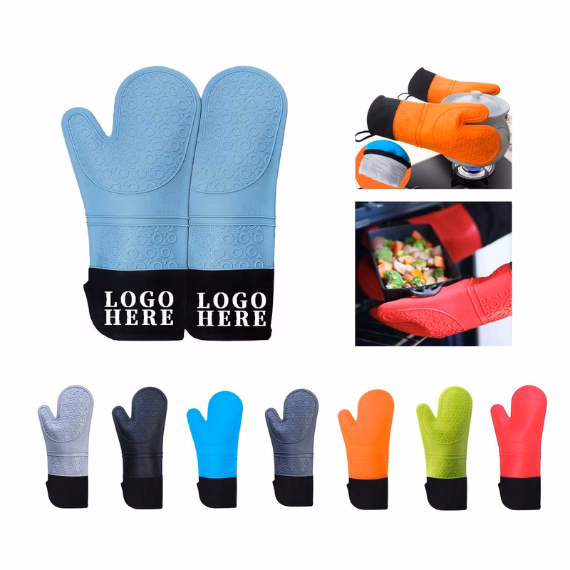 Silicone Oven Mitt with Cotton Cuff