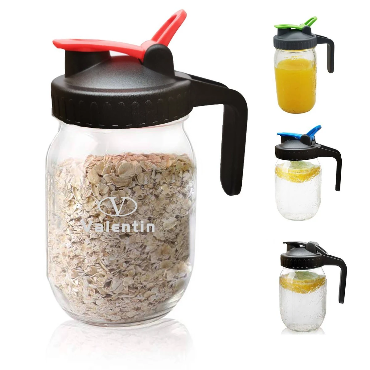 34oz Glass Mason Jar Pitcher 1
