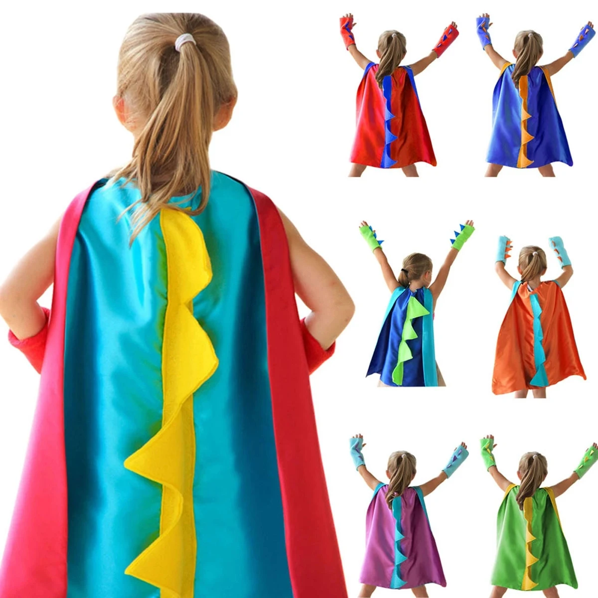 Toddler Cute Dinosaur Dress-Up Cape With Arm Cuff 1