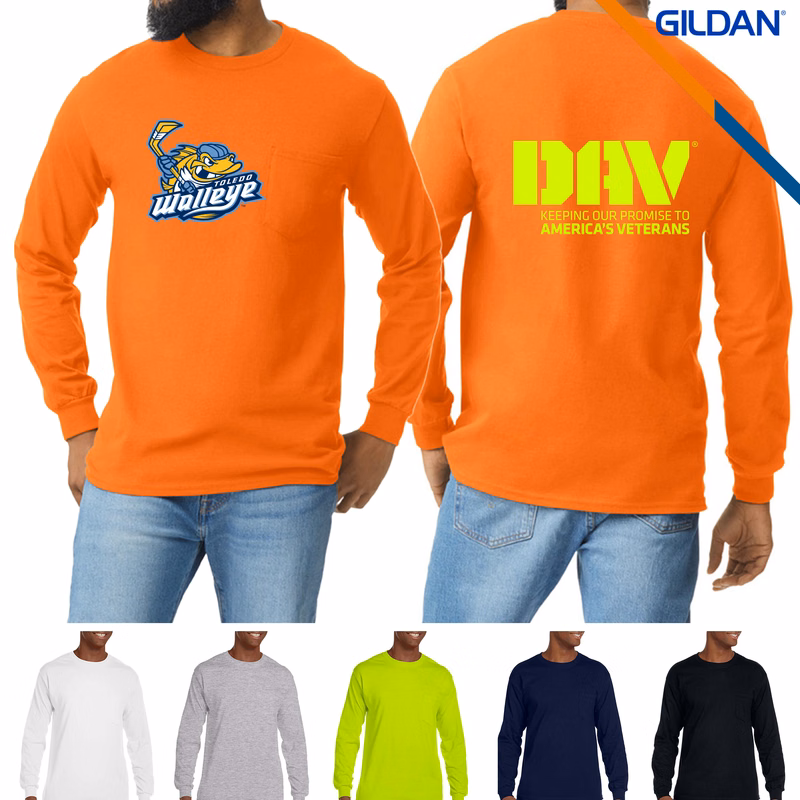 Gildan® 6.1oz 100% Cotton Preshrunk Long Sleeve Adult T-Shirts