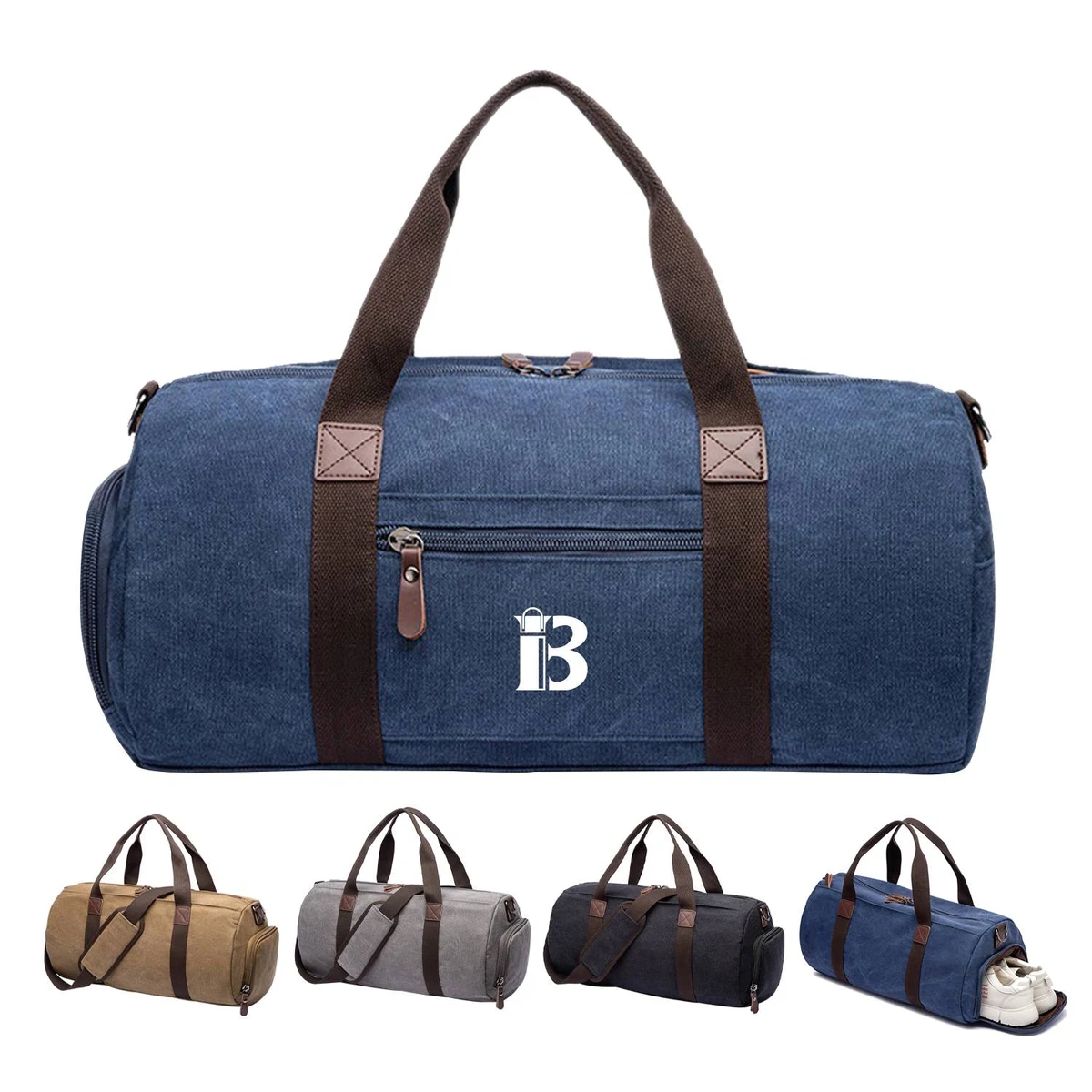 Oxford Large Capacity Duffel Bag With Shoe Compartment 1