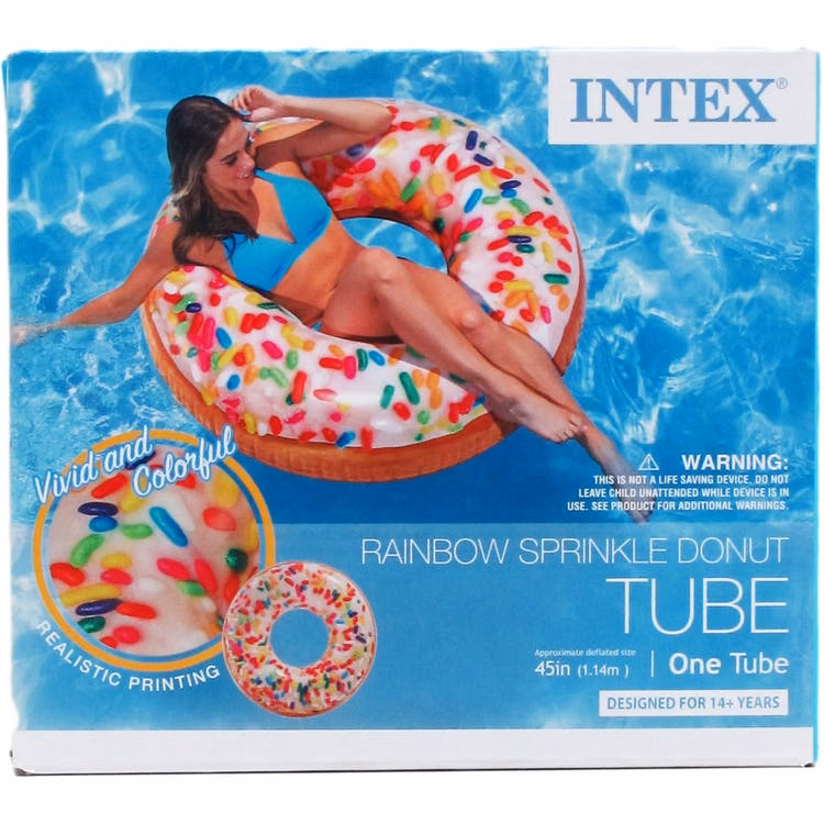 Intex Inflatable Rainbow Sprinkle Tube 45"