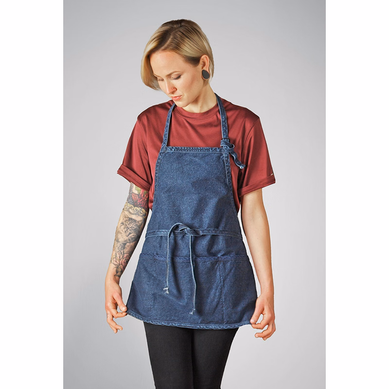 NEW Kitch Style Bib Apron - Basic denim