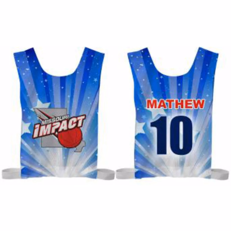 Sublimated Polyester Mesh, Adult Sports Pinnie, 16x24