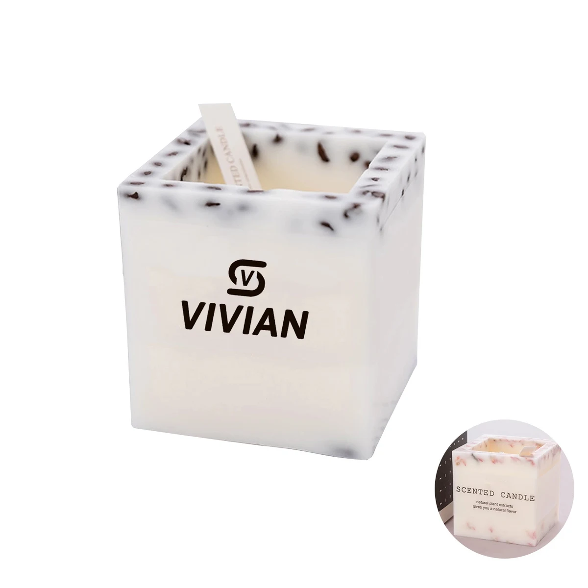 14 Oz Soy Wax Aromatherapy Candles W/ Preserved Flower 1