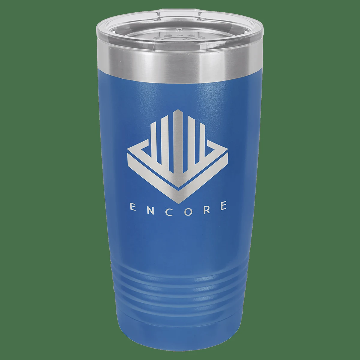 Polar Camel 20 oz. Royal Blue Vacuum Insulated Ringneck Tumbler with Clear Lid 1