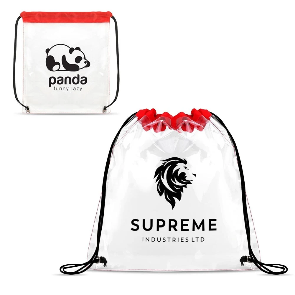 Clear Stadium Drawstring Sportpack 12" X 12" 1