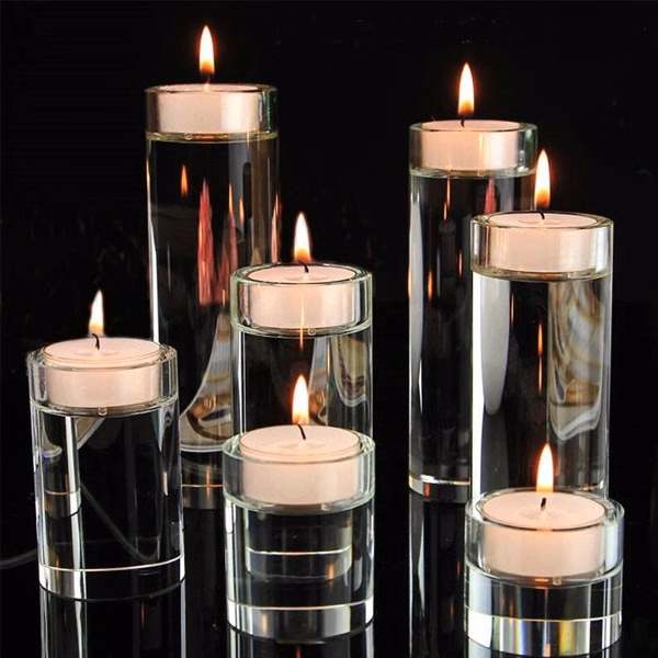 Round Crystal Candle Holders
