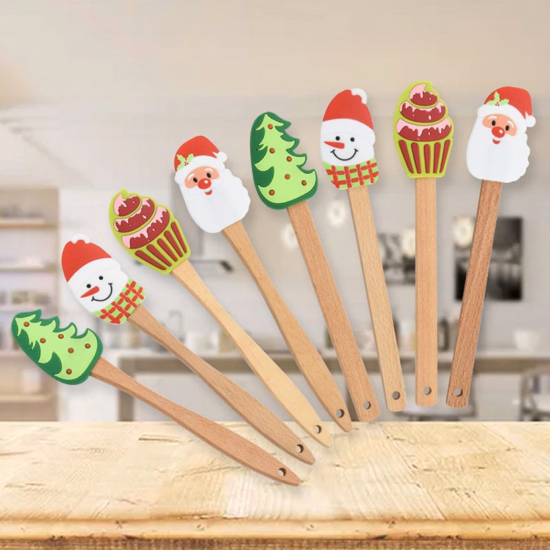 Food Grade Christmas Silicone Spatula