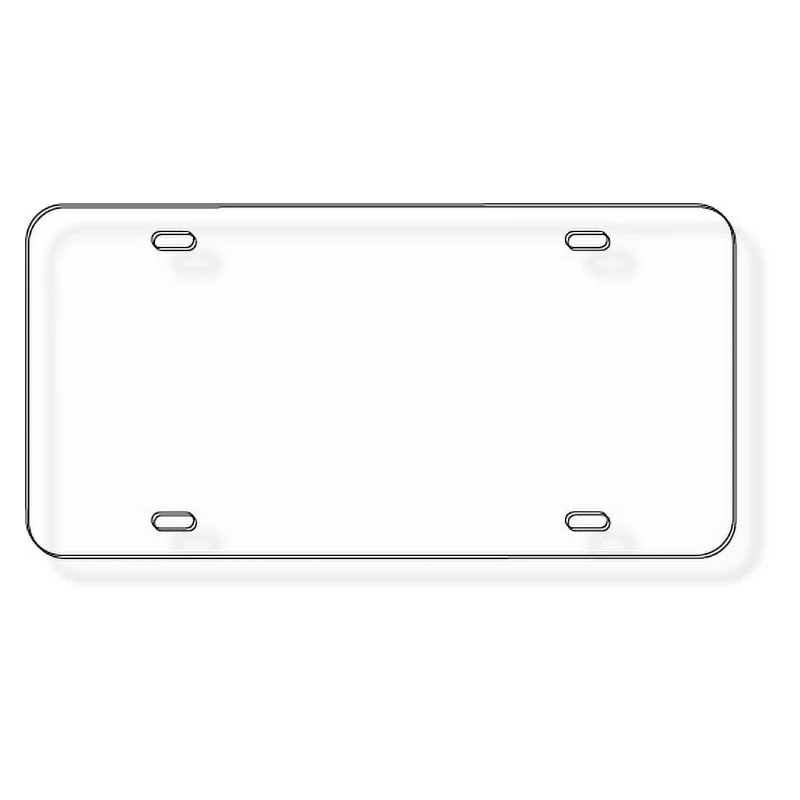 Car Licence Plates .060 Clear Polytrans (5.875" x 11.875") / Screen-printed 1