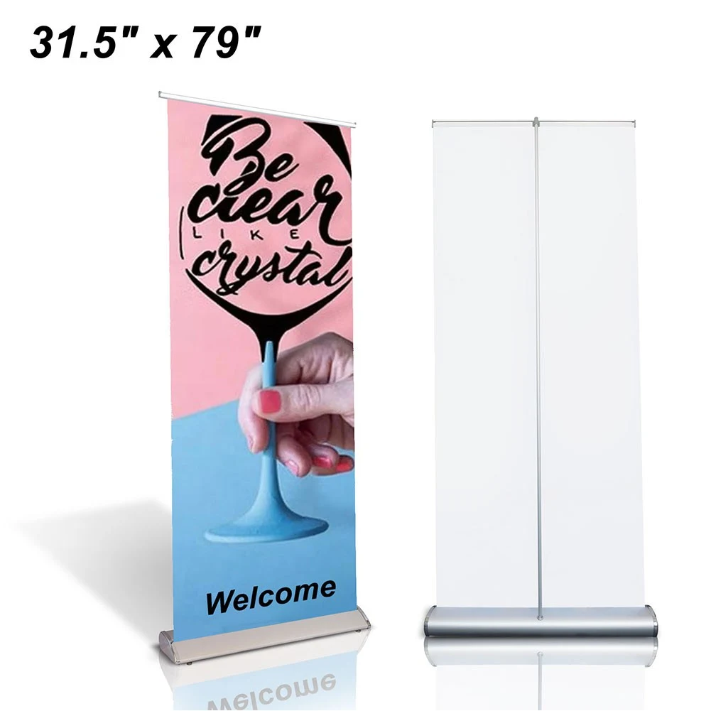 Retractable Aluminum Banner Stand With Custom Print 1
