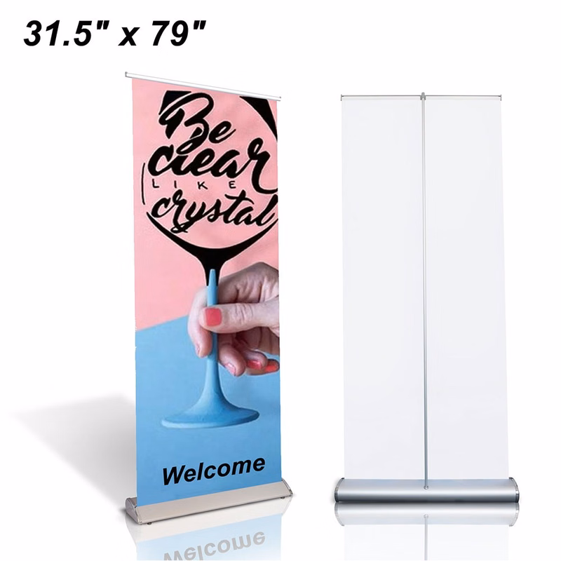 Retractable Aluminum Banner Stand With Custom Print