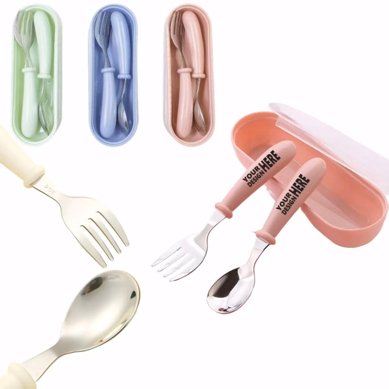 304 Stainless Steel Kids Portable Utensil Set With Case