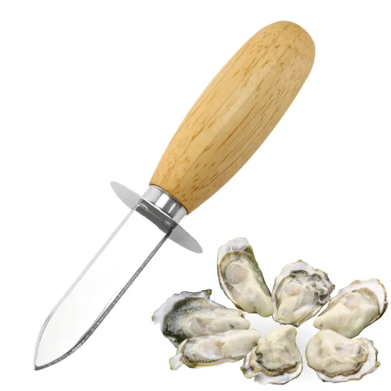 Wooden Handle Oyster Shucking Knife 1