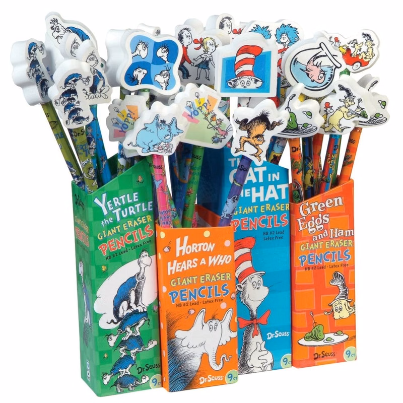 Dr. Seuss #2 Pencils - Giant Silk Screen Eraser