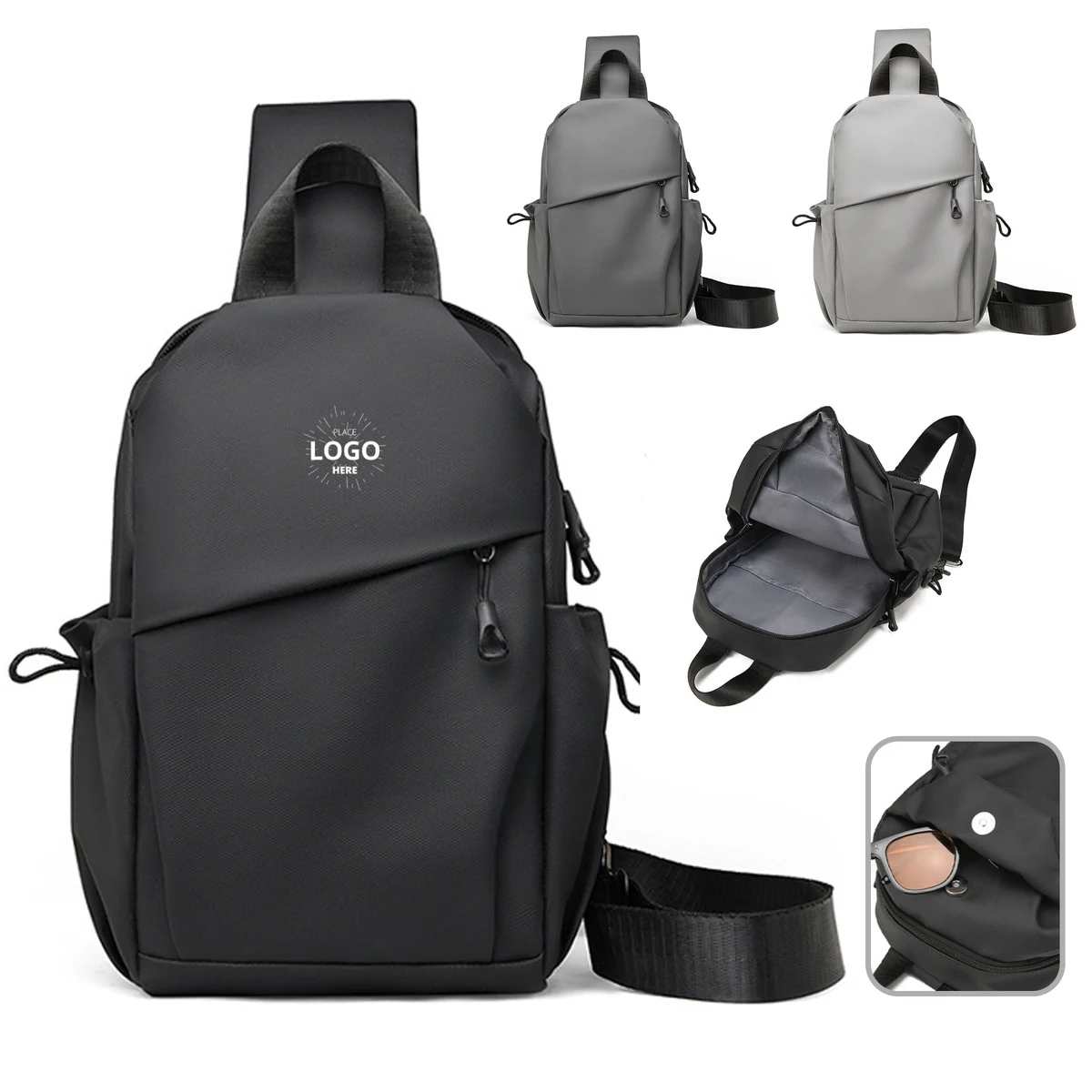 Water Resistant Oxford Crossbody Bag 1