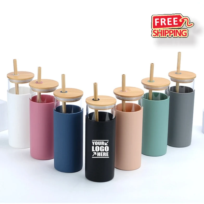 Wholesale Glass Water Tumblers with Straw, Bulk Insulated Cups for Hot & Cold Drinks 1