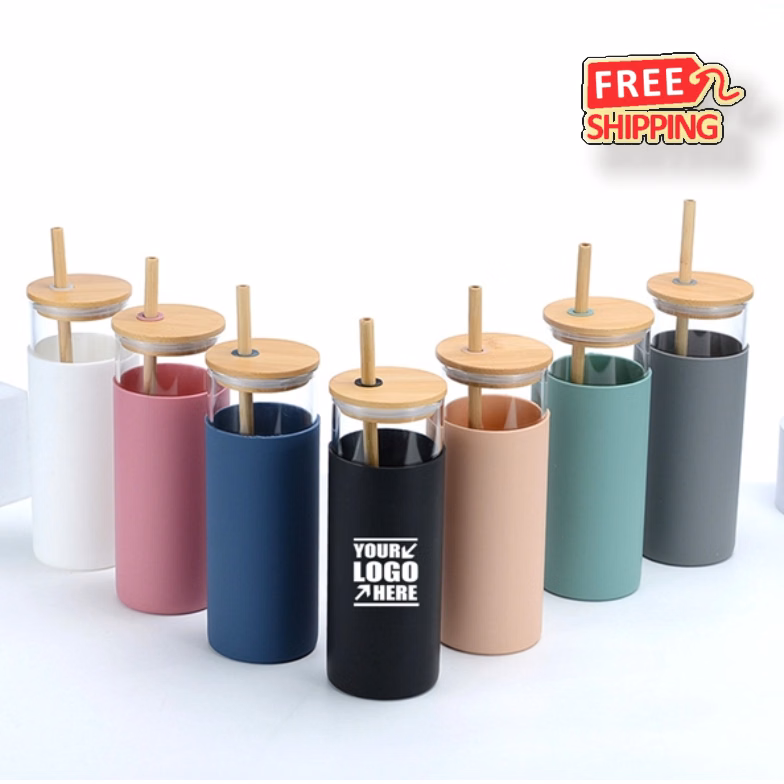 Wholesale Glass Water Tumblers with Straw, Bulk Insulated Cups for Hot & Cold Drinks