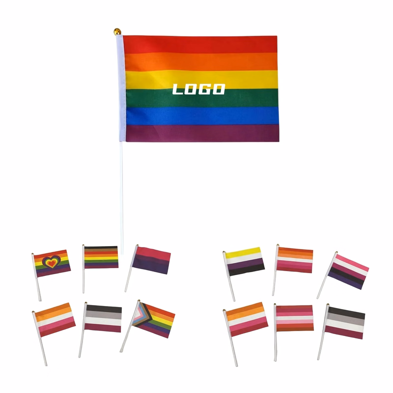 5.5"x8.2" Progress Pride Rarade Rainbow Flag