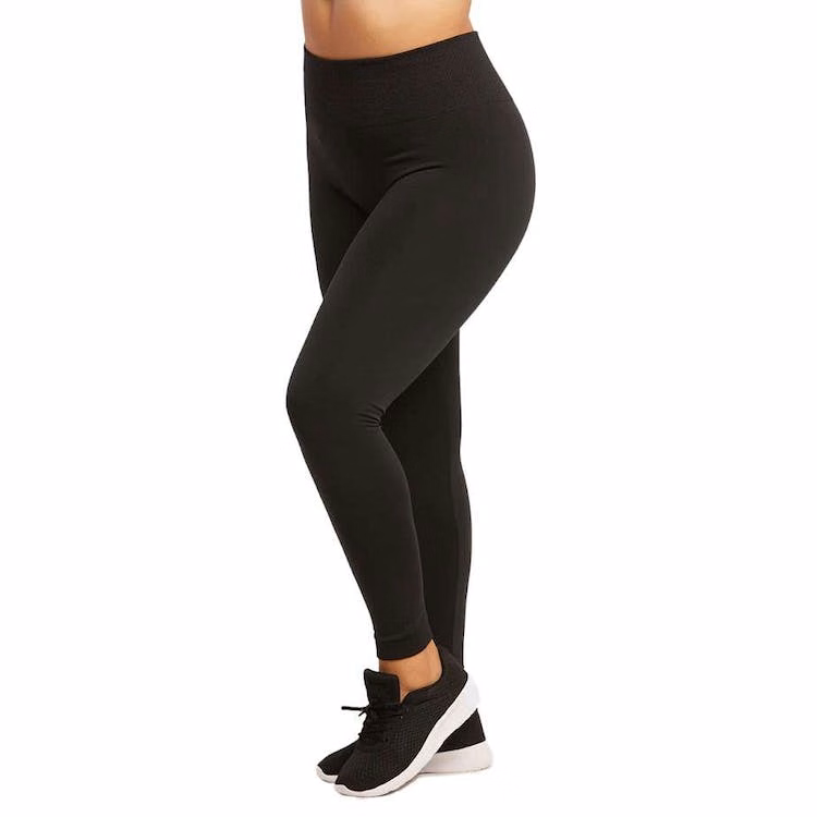 Women's Fleece Lined Leggings - Black XL
