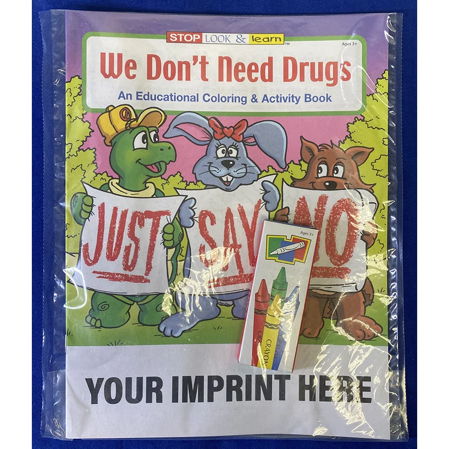 COLORING SET - We Don't Need Drugs Coloring Book Fun Pack 1