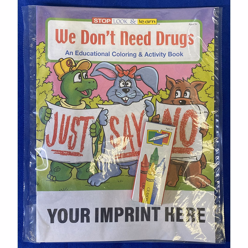 COLORING SET - We Don't Need Drugs Coloring Book Fun Pack