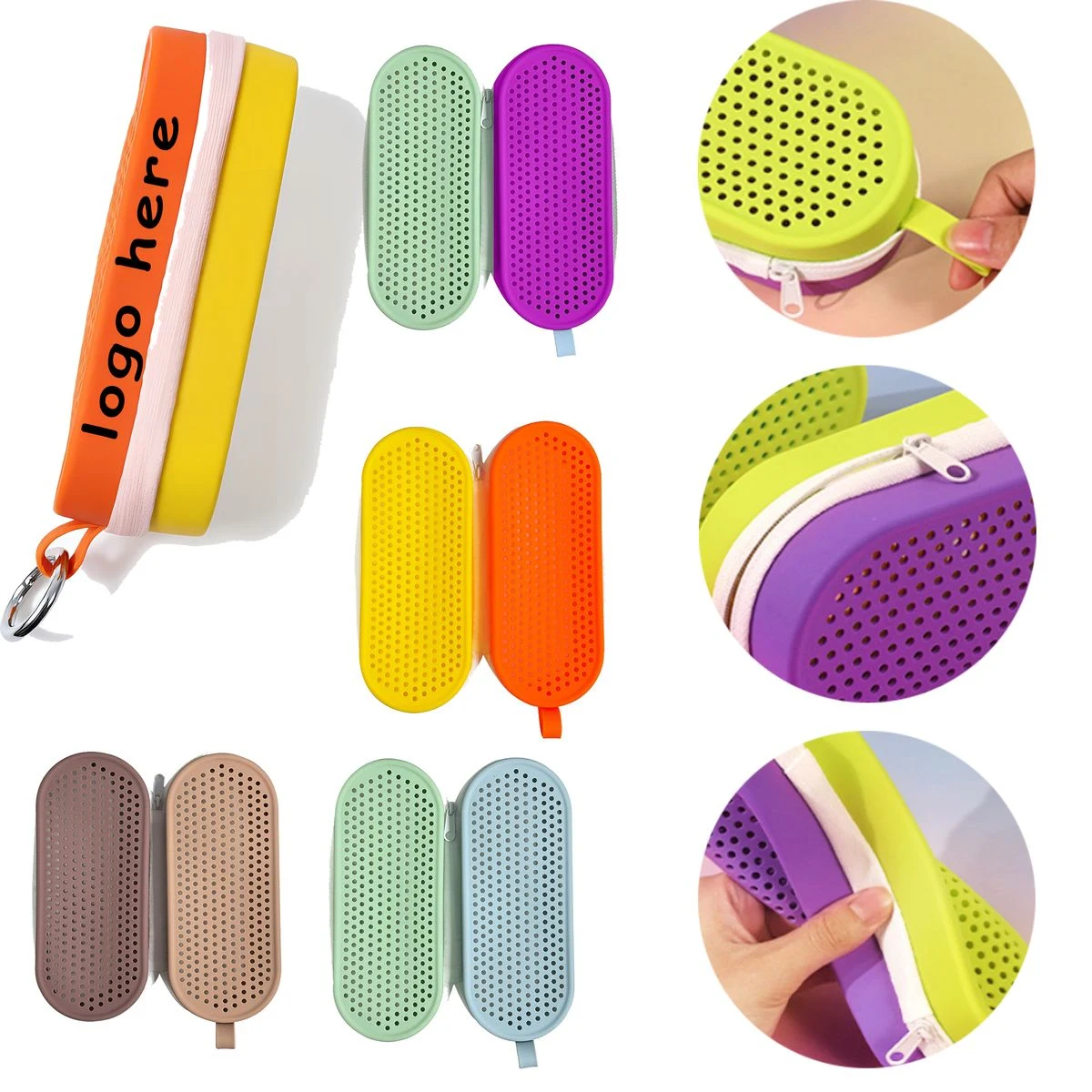 Double-sided Breathable Large Capacity Silicone Goggle Storage Case 1