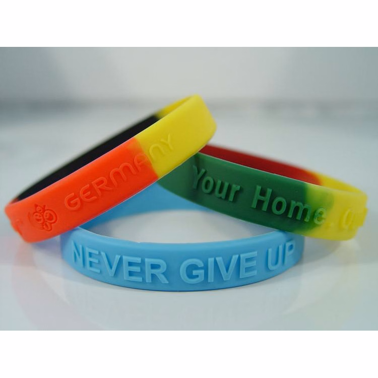 1" Embossed Silicone Wristband