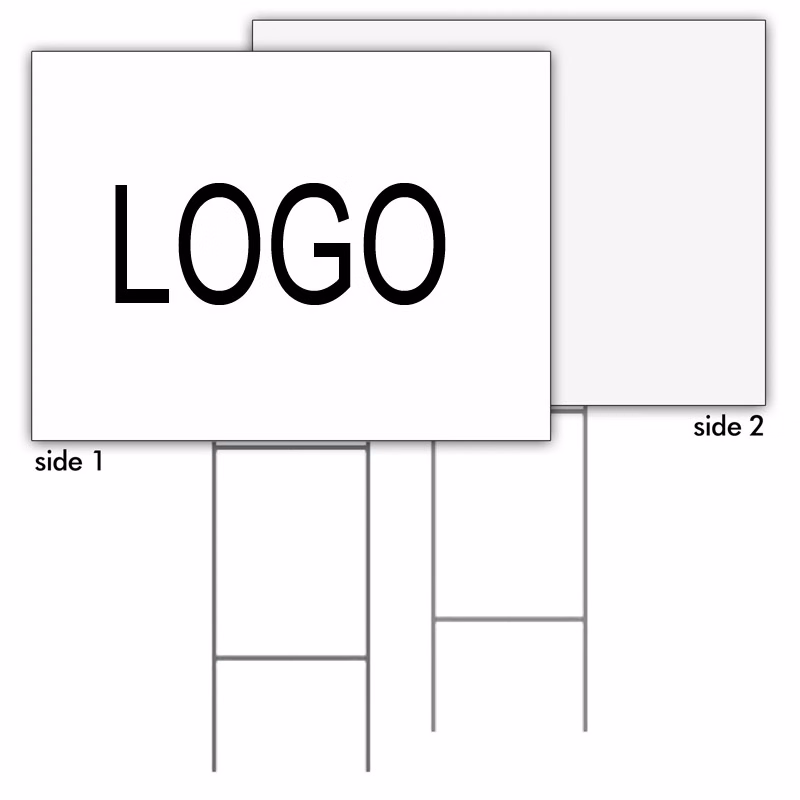PoYard Sign, 2-sided Light Coverage