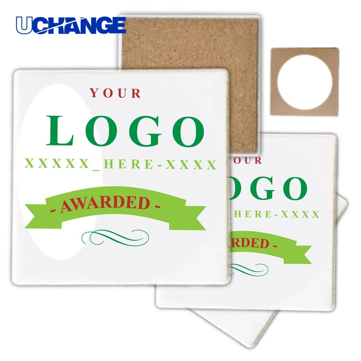 Full Color Square Stone Coaster Mat 1