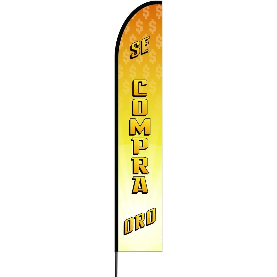 Se Compra Oro Flag Kit 15' Feet Feather Flag Sign Outdoor Banner 1