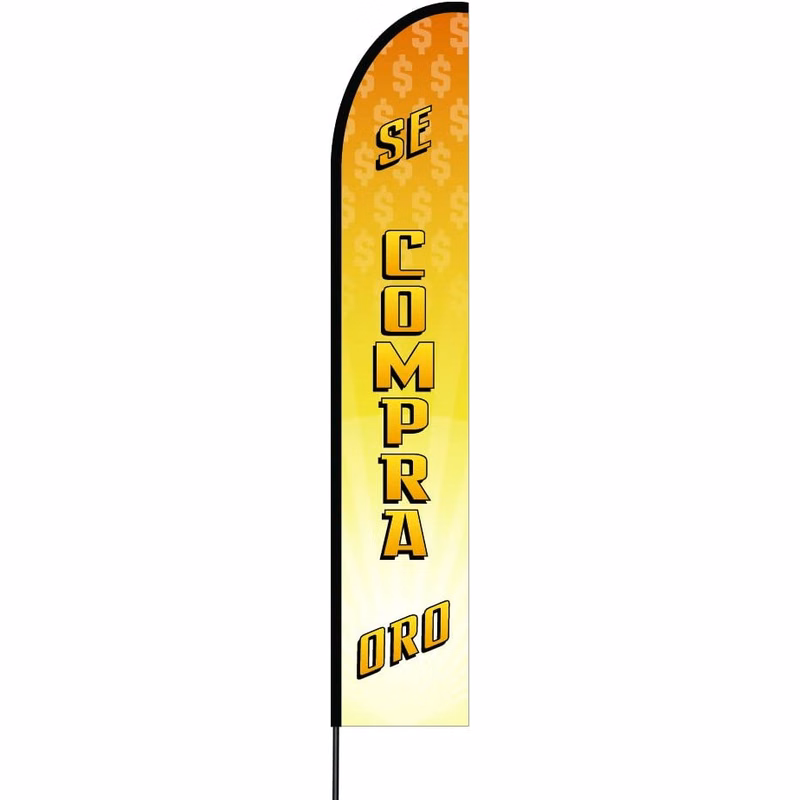 Se Compra Oro Flag Kit 15' Feet Feather Flag Sign Outdoor Banner