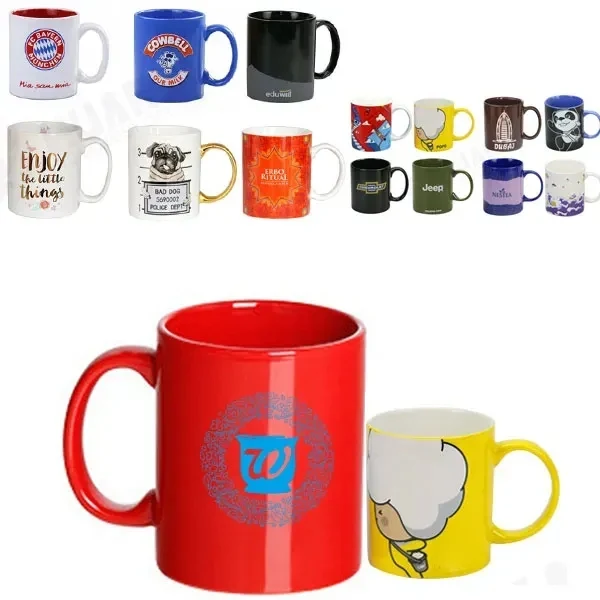 Custom 11 oz Ceramic Coffee Mug with Glazed C Handle — Daily Drinkware Promo Essential 1
