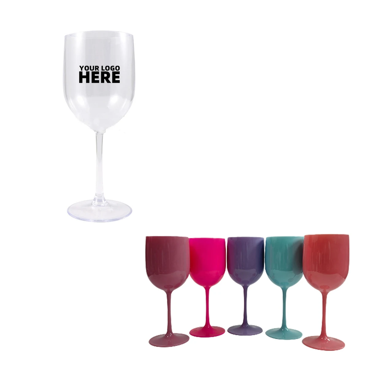 17oz Platsic Wine Glasses Stem Champagne Cup 1