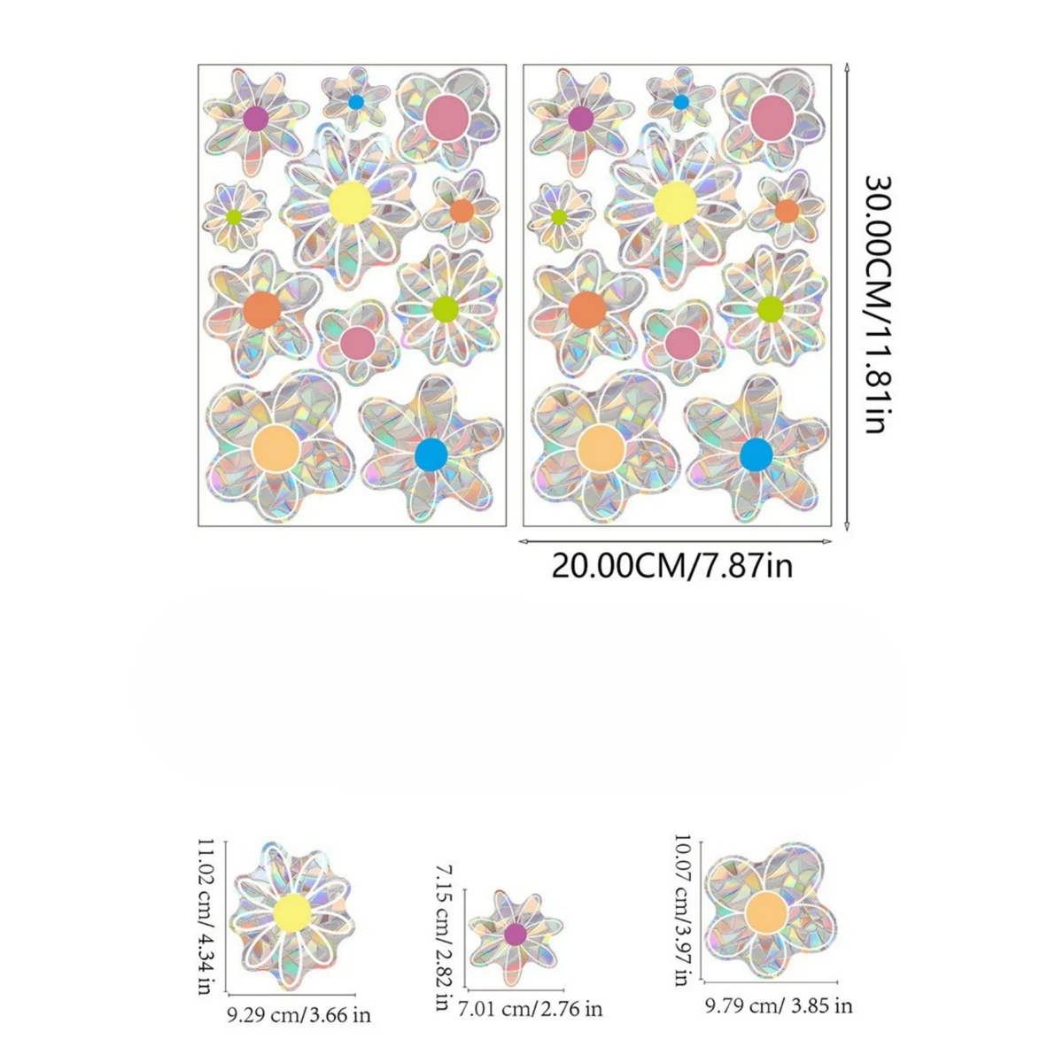 Prism Rainbow Static Stained Glass Stickers 1