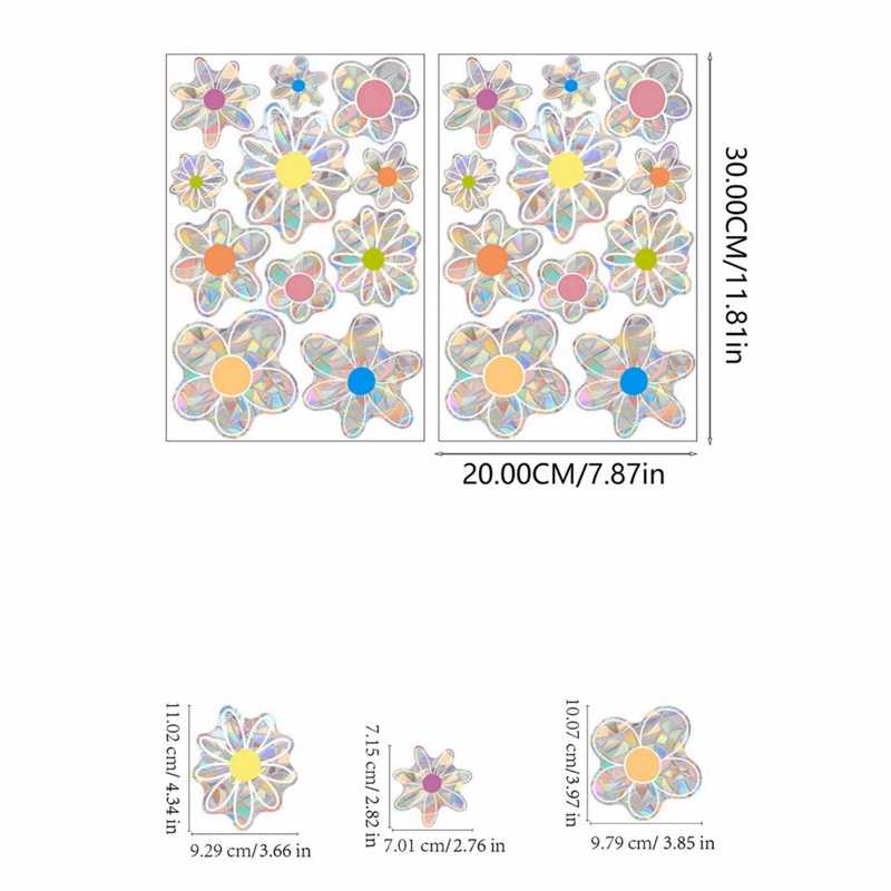 Prism Rainbow Static Stained Glass Stickers