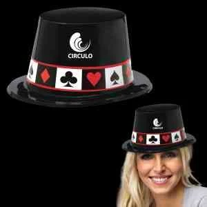 Casino Black Plastic Top Hat 1