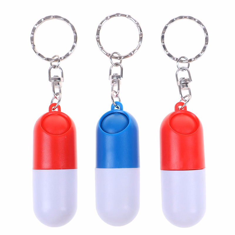 Twist Capsule Shaped Pill Case W/ Keychain